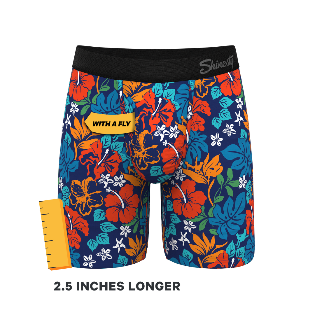 The Get Lei'd | Naughty Tropical Long Leg Ball Hammock® Pouch Underwear With Fly