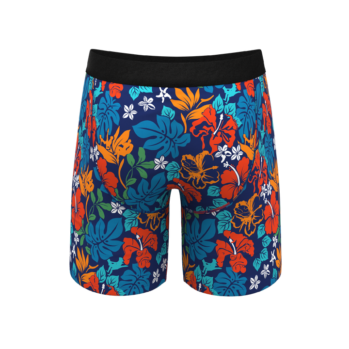 The Get Lei'd | Naughty Tropical Long Leg Ball Hammock® Pouch Underwear With Fly