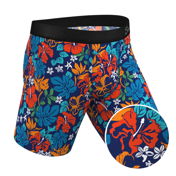 The Get Lei'd | Naughty Tropical Long Leg Ball Hammock® Pouch Underwear With Fly
