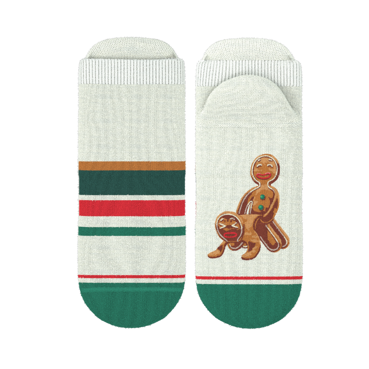 The Ginger Rail | Gingerbread Heel Hammock™ Ankle Socks