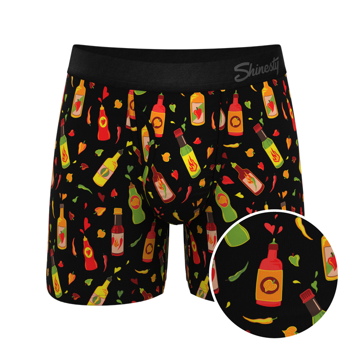 The Gotcha Sriracha | Hot Sauce Ball Hammock® Pouch Underwear With Fly