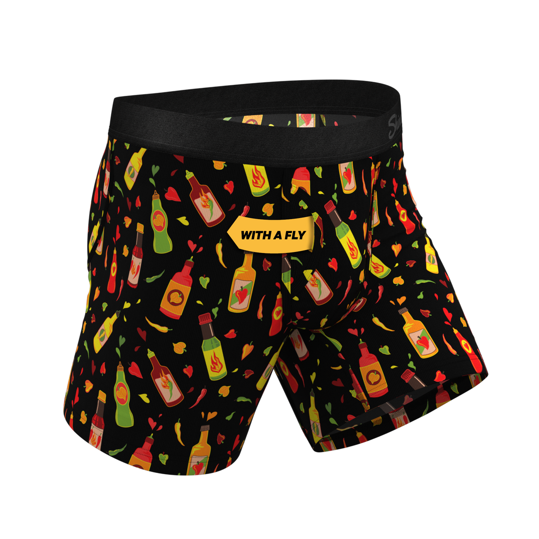 The Gotcha Sriracha | Hot Sauce Ball Hammock® Pouch Underwear With Fly