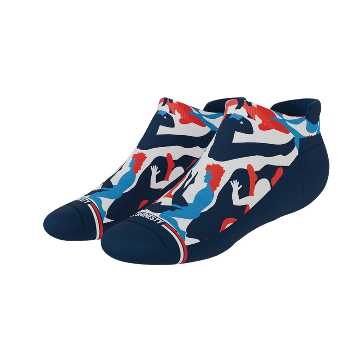 The Grand Finale | USA Camouflage Heel Hammock™ Ankle Socks