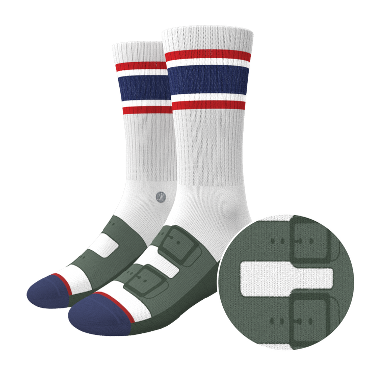 The Granola | Strap Sandal Heel Hammock™ Crew Socks