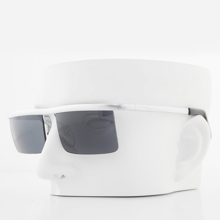 Futuristic Metal Rectangular Vintage Sunglass - Hans