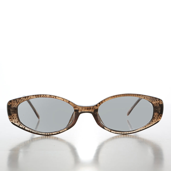 90s Oval Sunglasses with Light Tinted Lenses - Helena