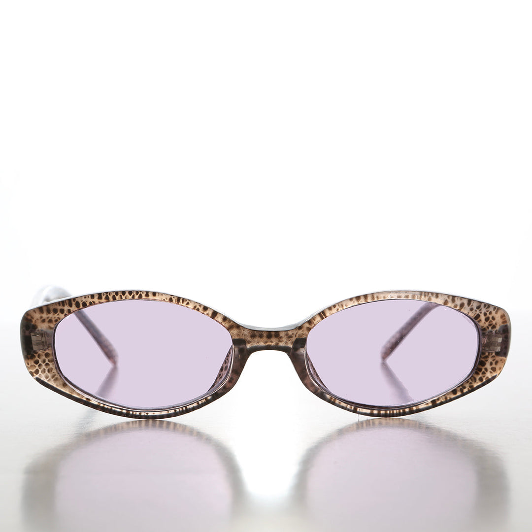 90s Oval Sunglasses with Light Tinted Lenses - Helena