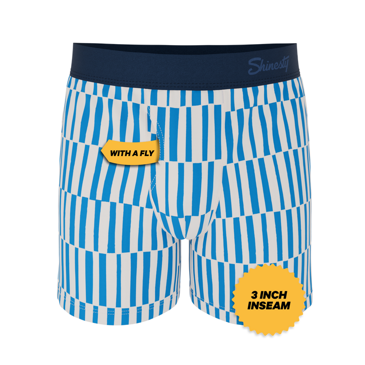The Hamptons | Blue Mosaic Stripe Boxers