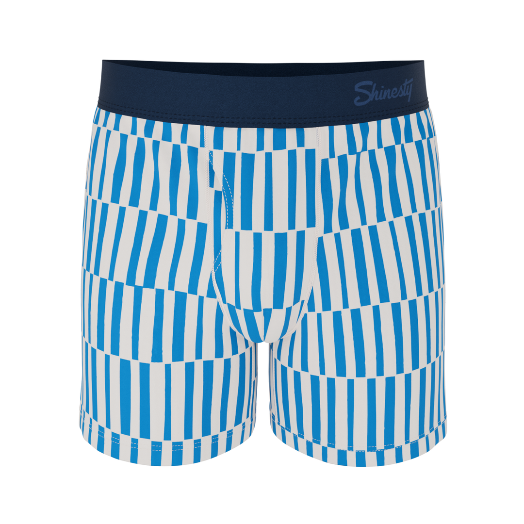 The Hamptons | Blue Mosaic Stripe Boxers