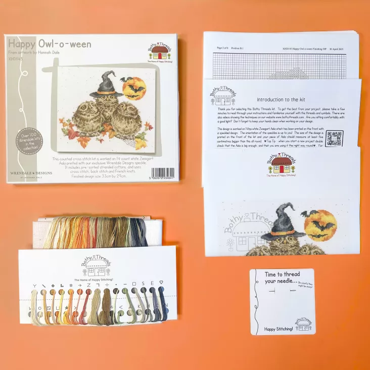 Happy Owl-o-ween XHD145 Counted Cross Stitch Kit