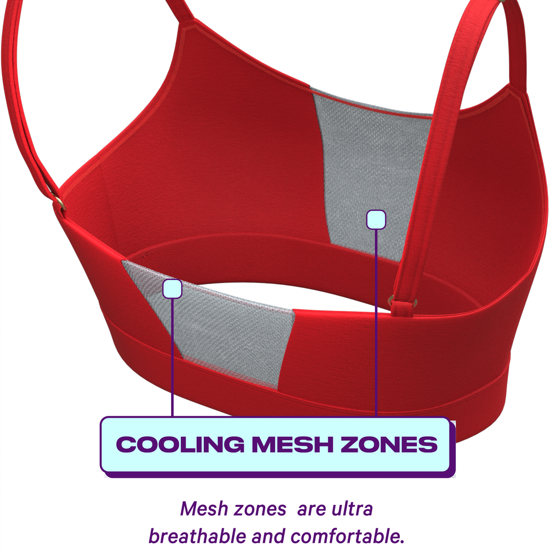 The High Caliber | Red paradICE™ Boob Hammock™ Cooling Bralette
