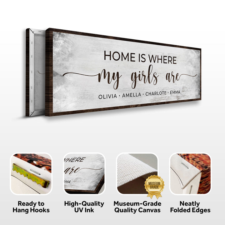 Home Is Where My Girls Are Sign II