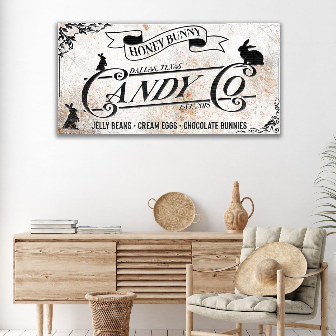 Honey Bunny Candy Company Sign