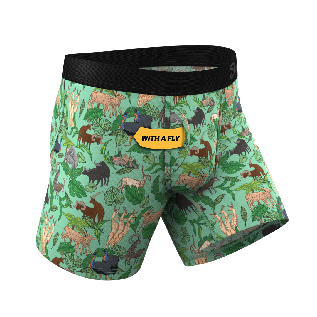 The Hornography | Tropical Animals Ball Hammock® Pouch Underwear With Fly