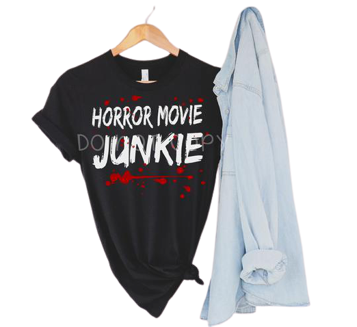 Horror Movie Red And White Crime Junkie Tee - Unisex Shirt
