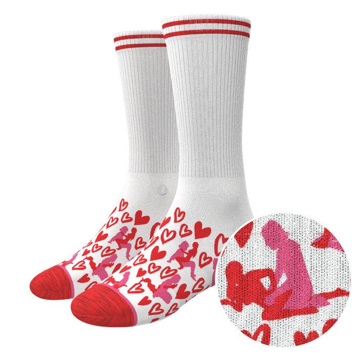The Hot-Blooded Handbook | Valentine's Day Heel Hammock™ Crew Socks