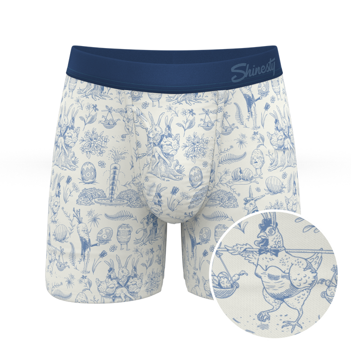 The Hot Cottontail | Easter Toile Ball Hammock® Pouch Underwear With Fly