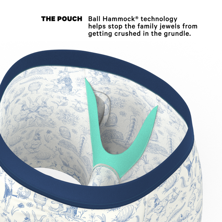 The Hot Cottontail | Easter Toile Ball Hammock® Pouch Underwear With Fly