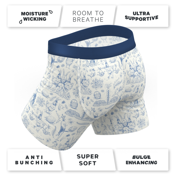The Hot Cottontail | Easter Toile Ball Hammock® Pouch Underwear With Fly