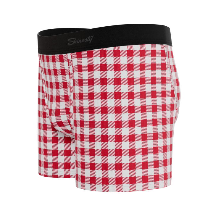 The Hot Diggity | Red Gingham Boy's Boxer Briefs