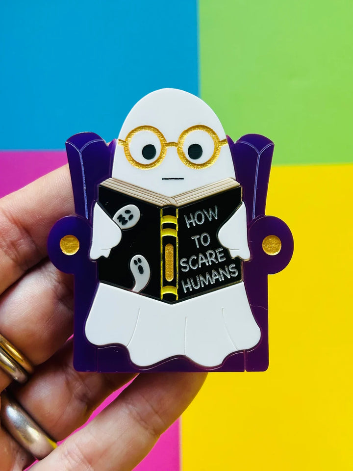 How to Scare Humans Acrylic Brooch by Makokot Design