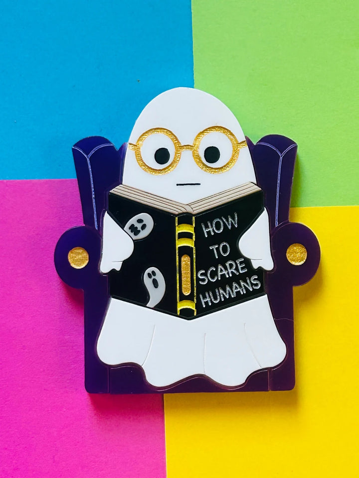 How to Scare Humans Acrylic Brooch by Makokot Design