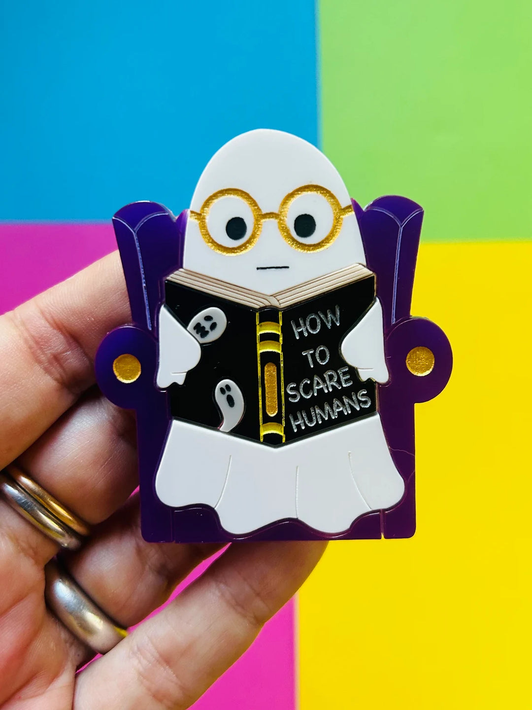 How to Scare Humans Acrylic Brooch by Makokot Design