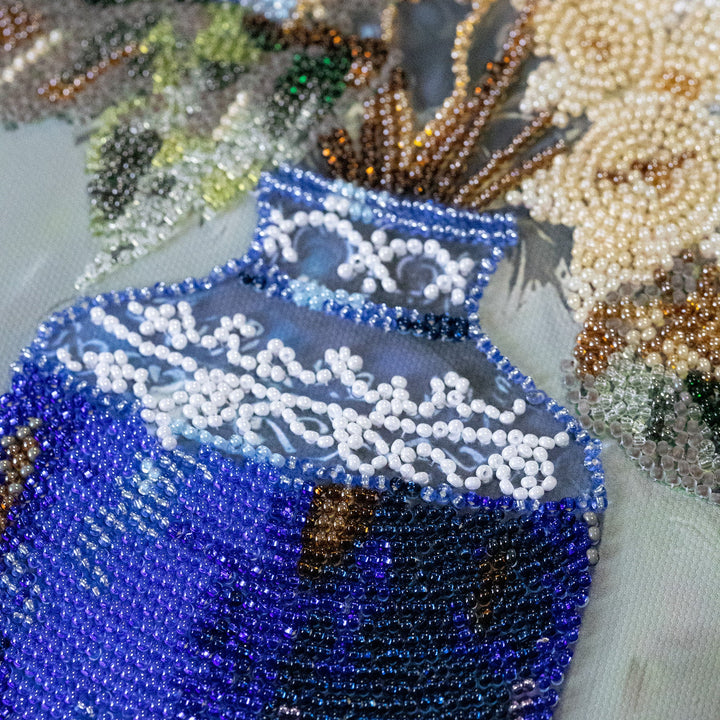 Main Hydrangeas in Pocelain Bead Embroidery Kit by Abris Art AB-975