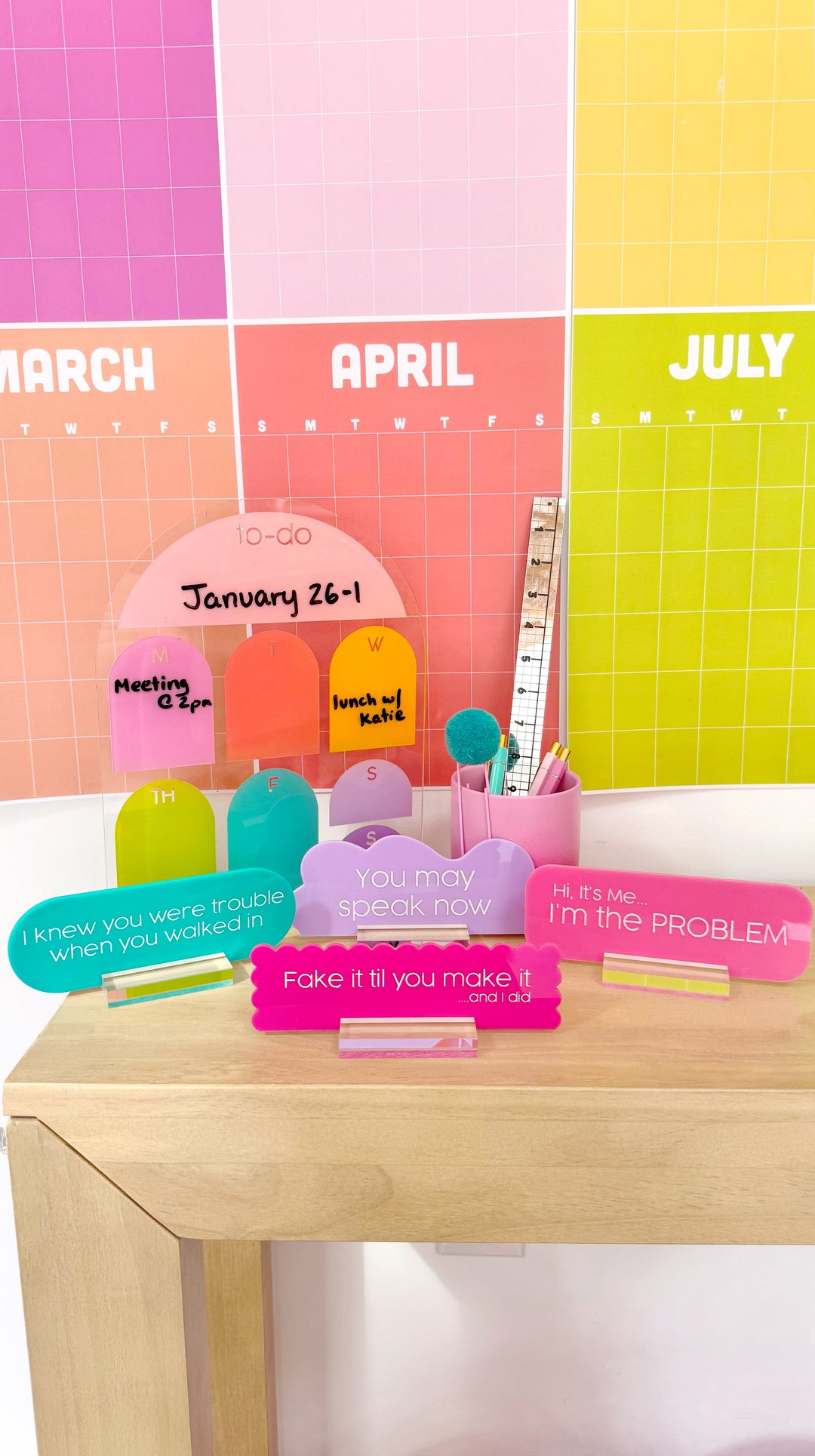 You may speak now acrylic desk name plate