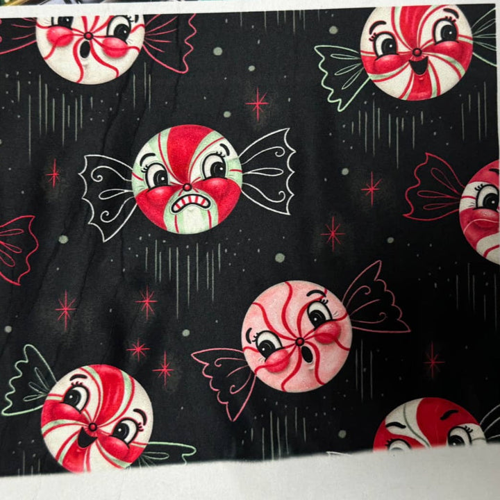 "Twilight Merrymint Flight" (Johanna Parker Exclusive) Christmas Mint Candy- Leggings