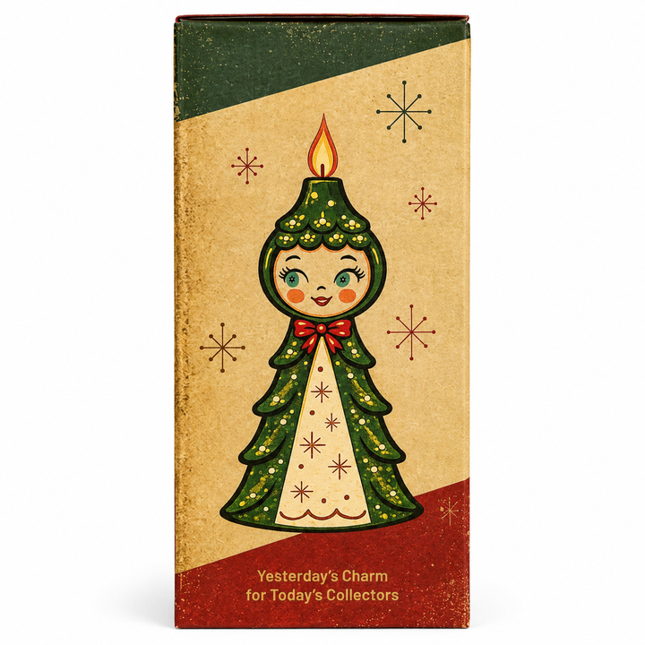 Tree Girl Candle-Lite | Mid Century Christmas Decor | Vintage Inspired Ceramic Holiday Figurine -SHIPS NOV/DEC