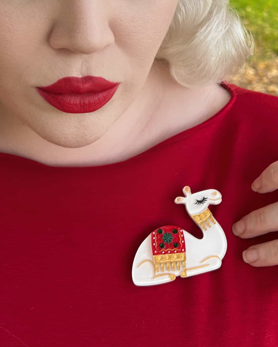 Desert Dreams Camel Brooch by 50's Vintage Dame x Lipstick & Chrome