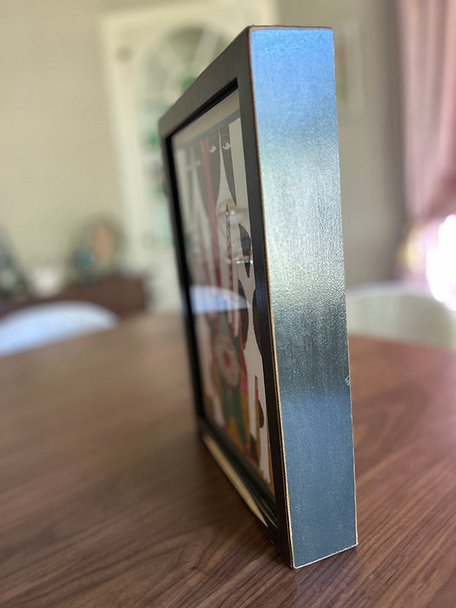 Chris Roberts Antieau "Christmas Toy" Tapestry Art in Frame