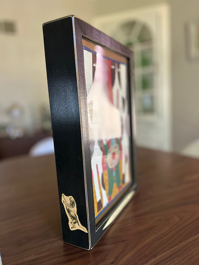 Chris Roberts Antieau "Christmas Toy" Tapestry Art in Frame