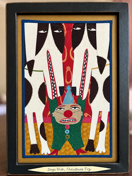 Chris Roberts Antieau "Christmas Toy" Tapestry Art in Frame