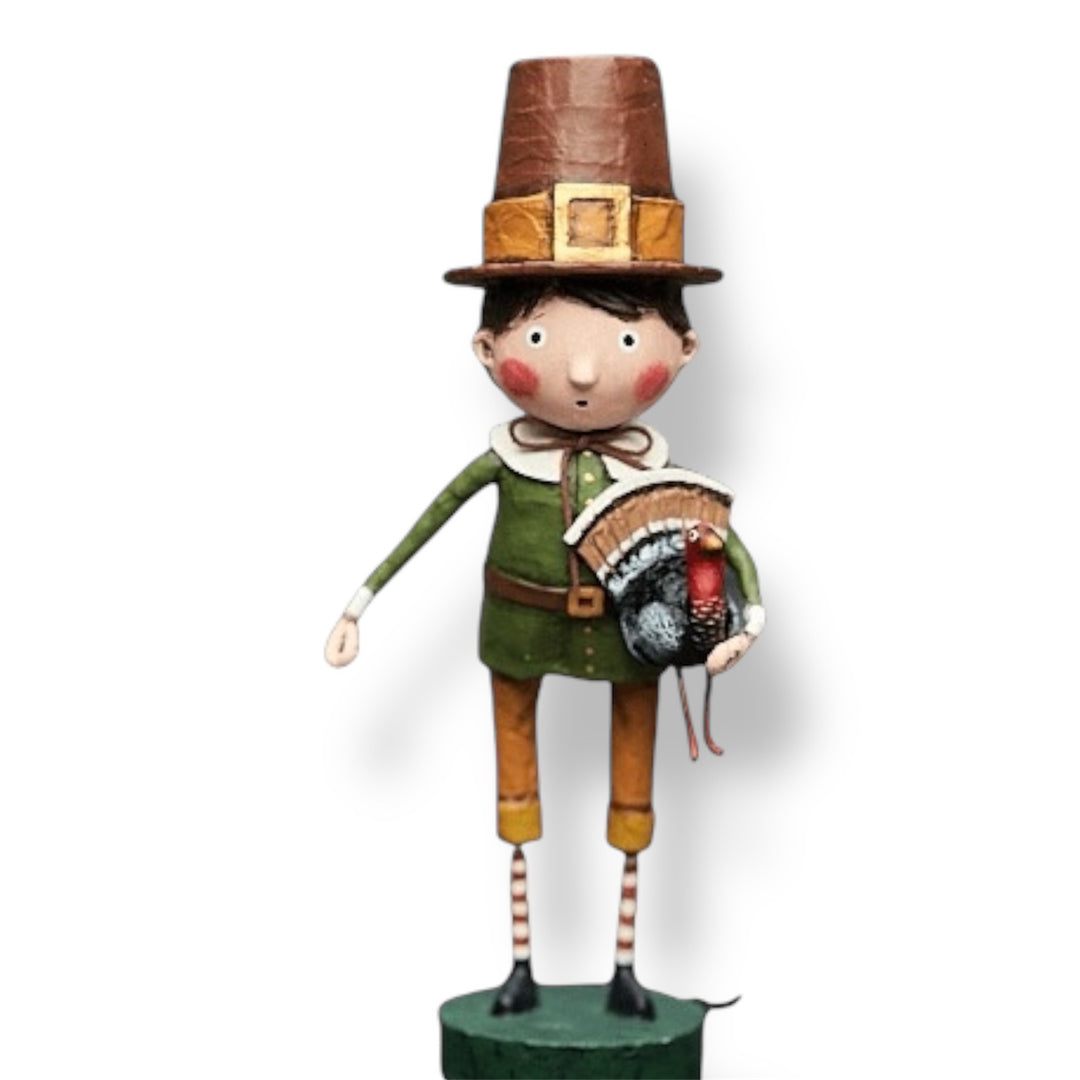 Palmer Pilgrim Thanksgiving Figurine by Lori Mitchell SHIPS JULY
