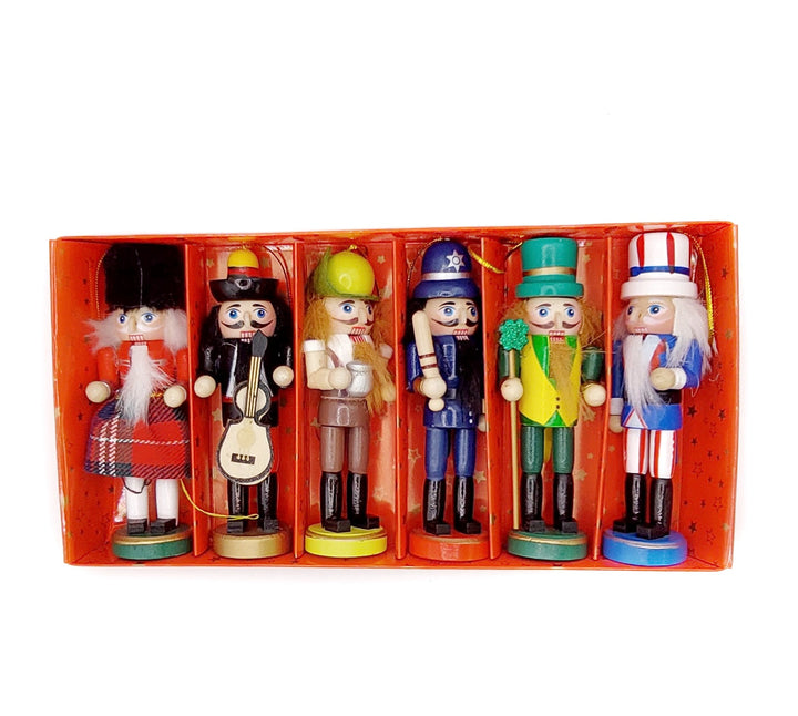 Christmas Nutcracker Set. Wizardi Classic Wooden Festive Decoration F07M14-10-N01613