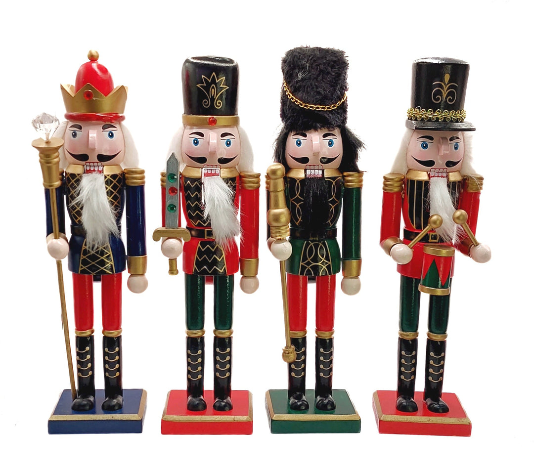 Christmas Nutcracker the Swordsman. Wizardi Classic Wooden Festive Decoration F07M14-38-N01724A