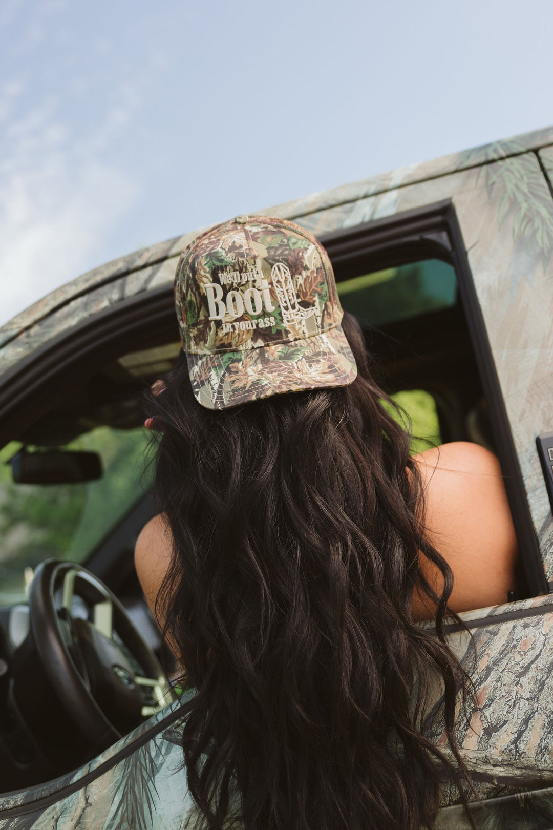 We'll Put A Boot in your Ass - Camo Trucker Hat