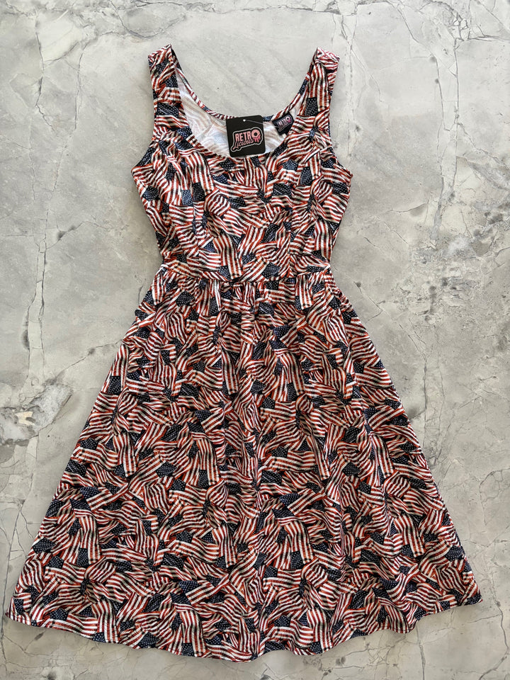American Flag Fit & Flare Dress