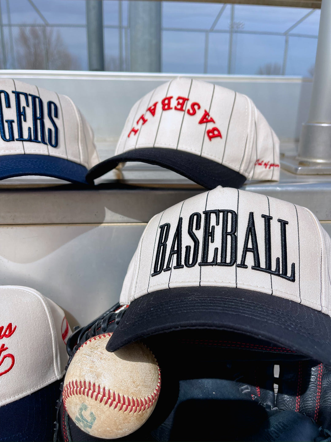 Baseball - Black Stripe Vintage Trucker Hat