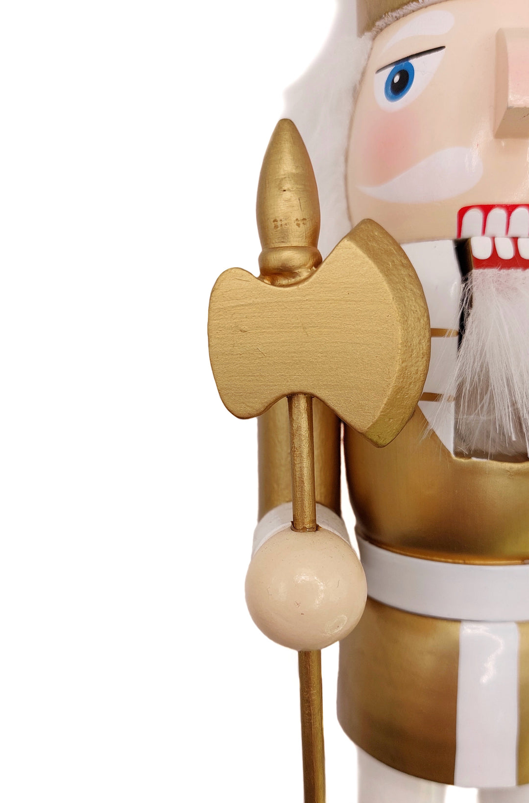 Christmas Nutcracker the Axeman. Wizardi Classic Wooden Festive Decoration F07M14-45-N01315D