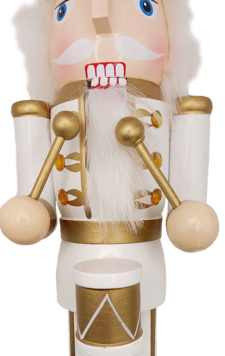 Christmas Nutcracker the Drummer. Wizardi Classic Wooden Festive Decoration F07M14-45-N01315A