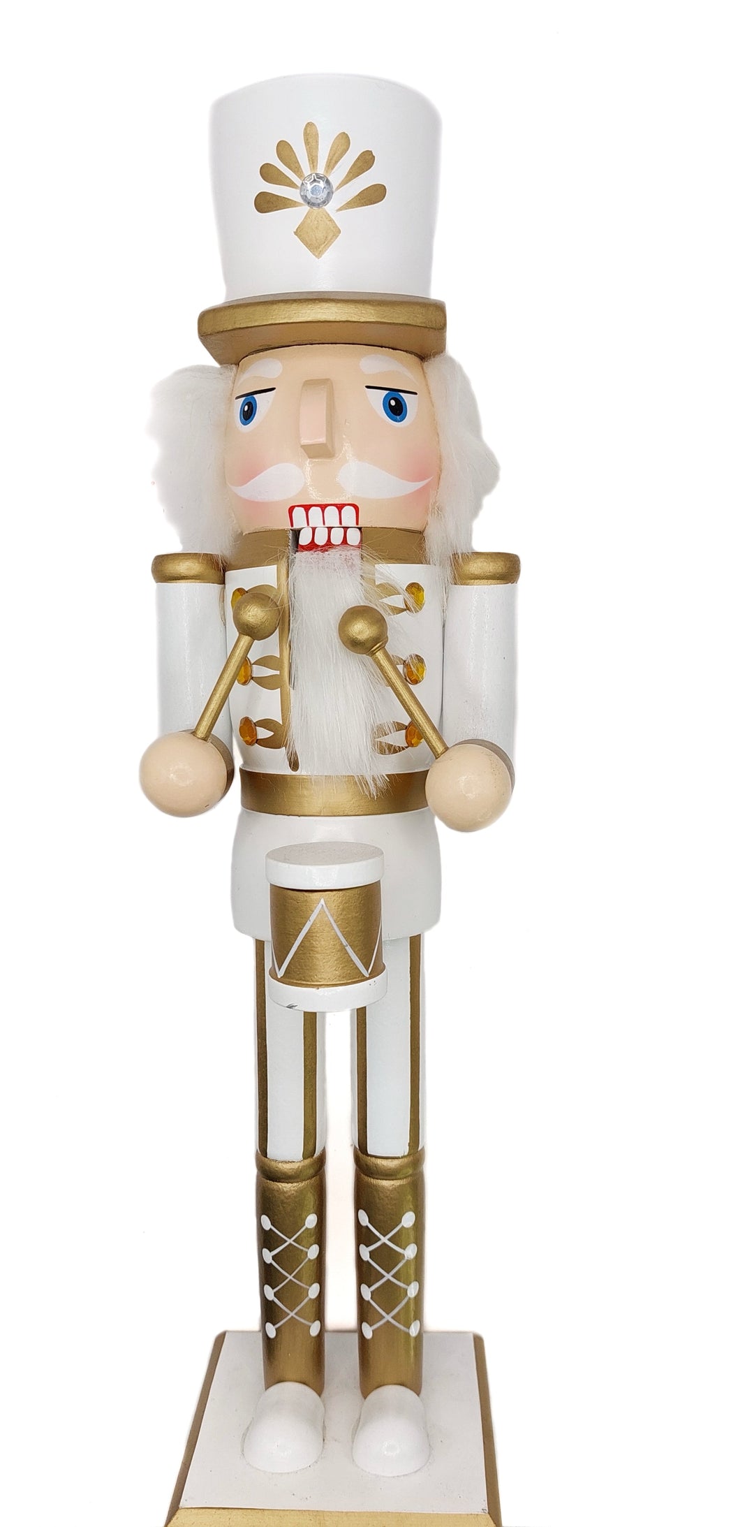 Christmas Nutcracker the Drummer. Wizardi Classic Wooden Festive Decoration F07M14-45-N01315A