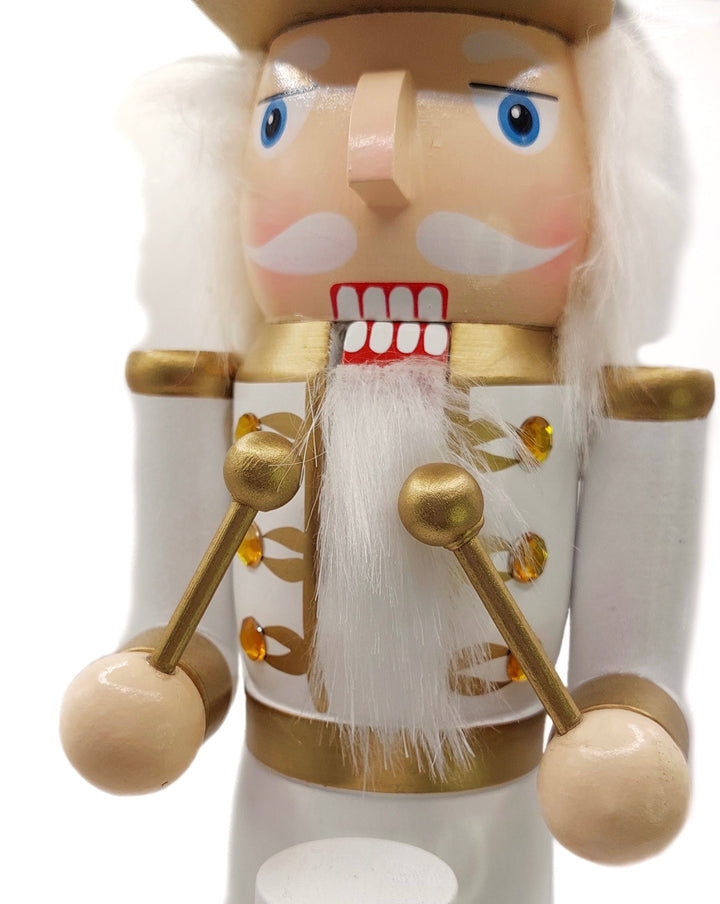 Christmas Nutcracker the Drummer. Wizardi Classic Wooden Festive Decoration F07M14-45-N01315A