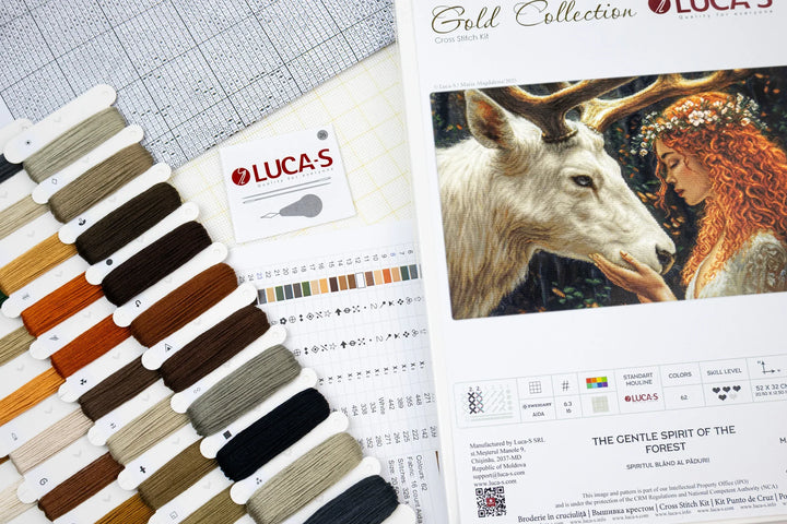 The Gentle Spirit of the Forest Counted Cross-Stitch Kit by Luca-S B724L