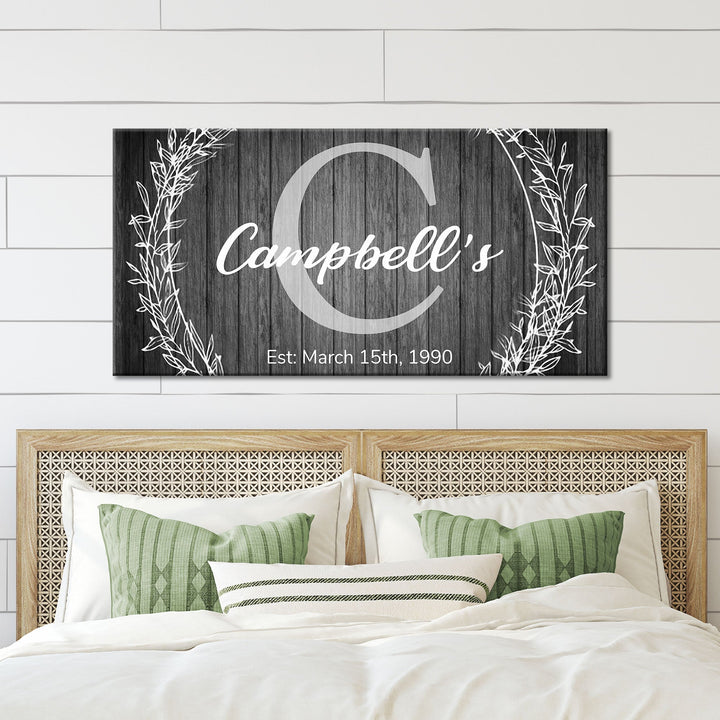 Family Name Sign -  Monogram Sign