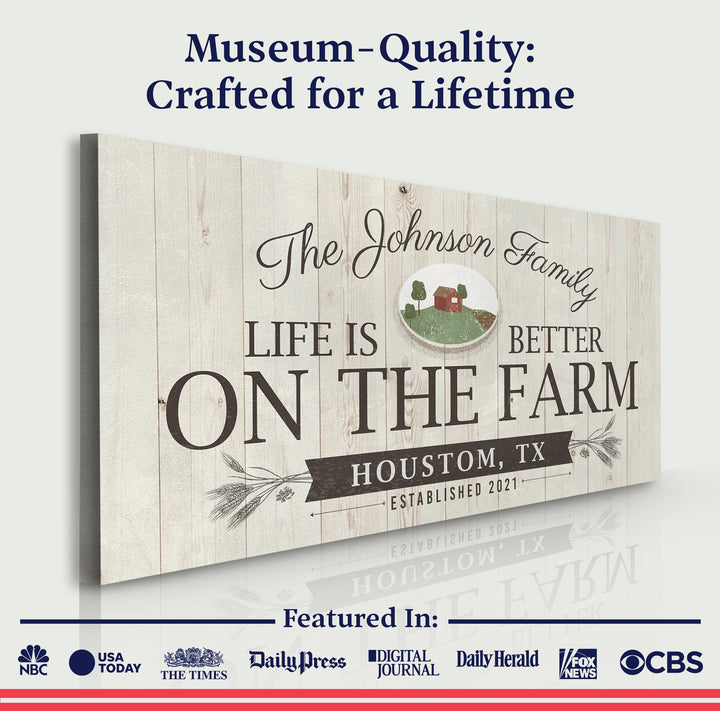 Life Is Better On The Farm Sign