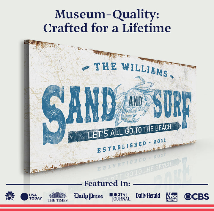 Sand And Surf Sign
