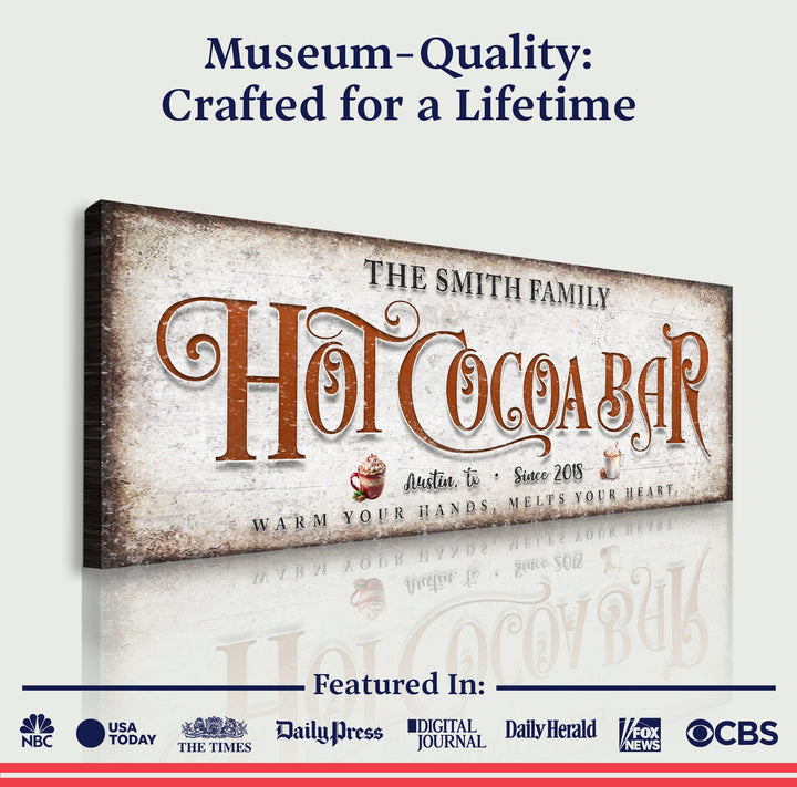 Hot Chocolate Christmas Bar Sign II